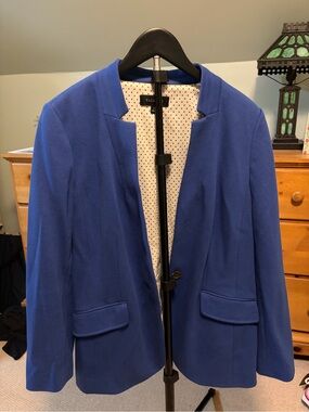 Talbots Royal Blue Textured Blazer, size 14